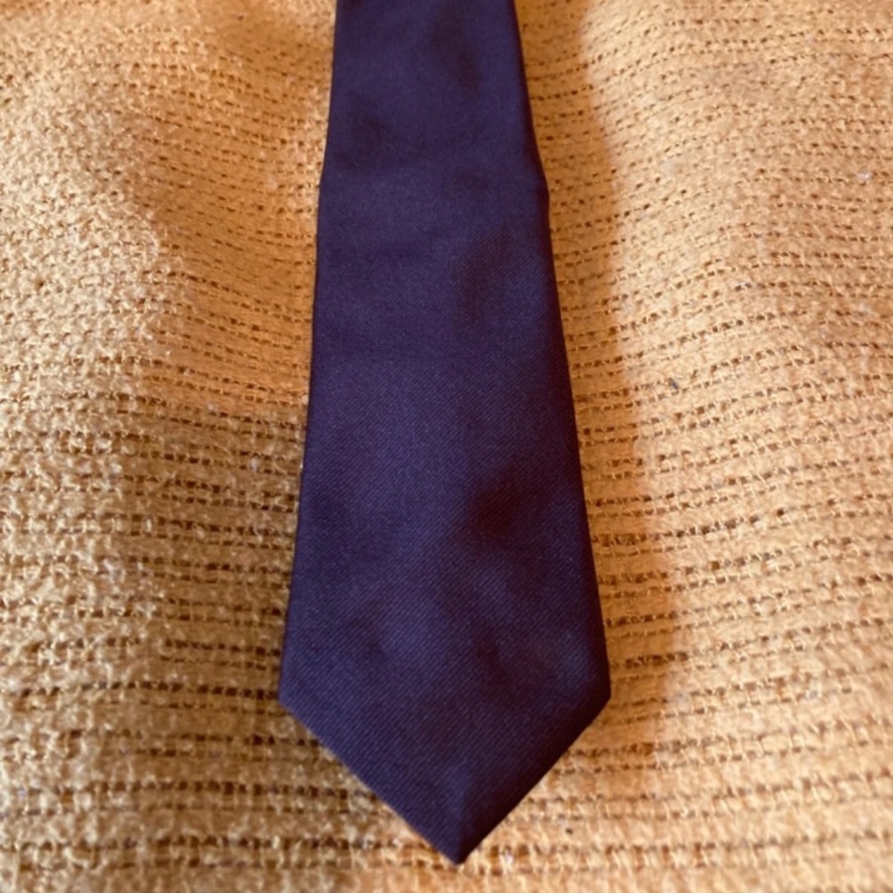 Stix, Baer & Fuller Men’s Solid Brown Tie, Vintage, 1970s, Mid-Century Modern